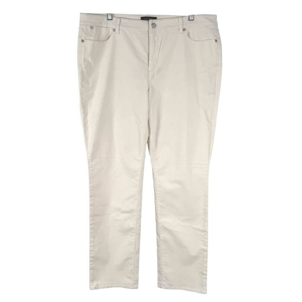 Talbots Flawless Five Pocket Corduroy Pants‎ Size 16 Ivory Cream NWT PT-2663